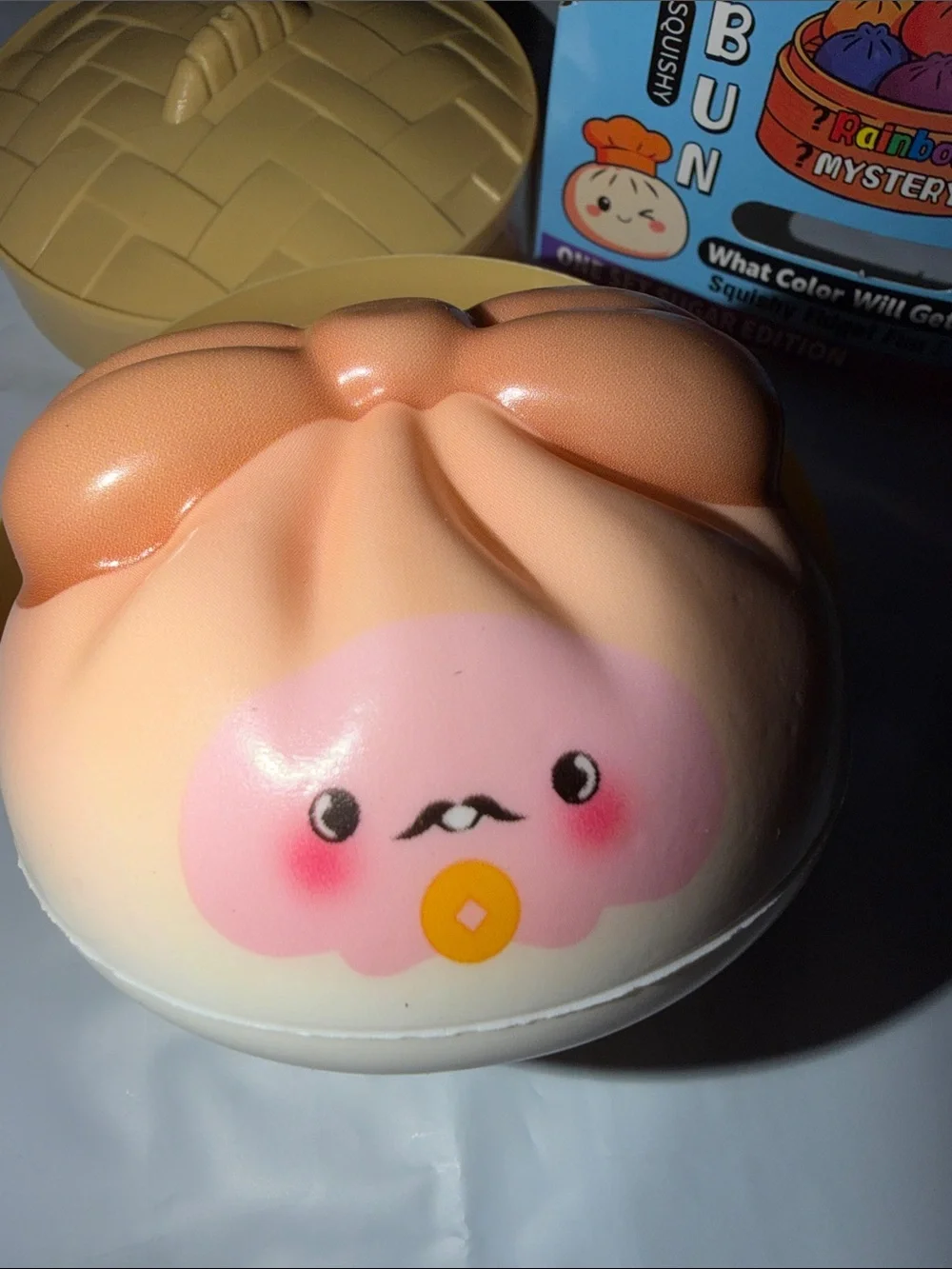 Squishy Peach Bun Kids Bath & Skin Toy - Pink Peach Design